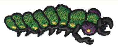 Embroidery Design: Caterpillar<br>3.00" x 1.18"