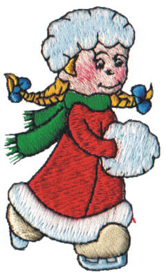 Embroidery Design: Snow Globe Skating Girl<br>1.71" x 2.83" | Embroidery Legacy Embroidery Design: Snow Globe Skating Girl<br>1.71" x 2.83"