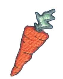 Embroidery Design: Carrot<br>1.04" x 1.50" | Embroidery Legacy Embroidery Design: Carrot<br>1.04" x 1.50"