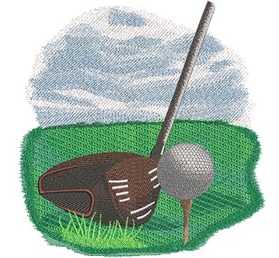 tee up embroidery design