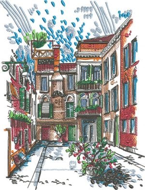 Embroidery Design: Embroidery Art House 3 Sizes
