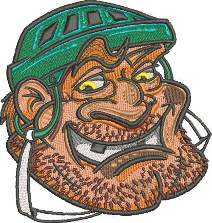 Embroidery Design: Hockey Goon 3 Sizes