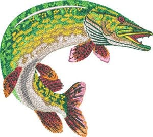 Embroidery Design: Pike 3 Sizes