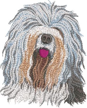 Embroidery Design: Old English Sheepdog 3 Sizes