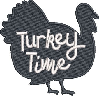 Embroidery Design: Turkey Time 3.55w X 3.45h