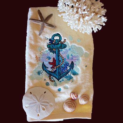 Free anchor embroidery design