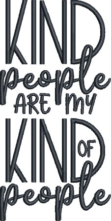 Embroidery Design: Kind People 3.33w X 6.64h