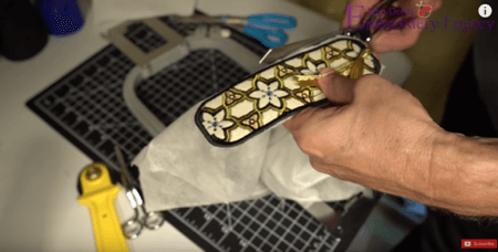 how to embroider a book mark step 9
