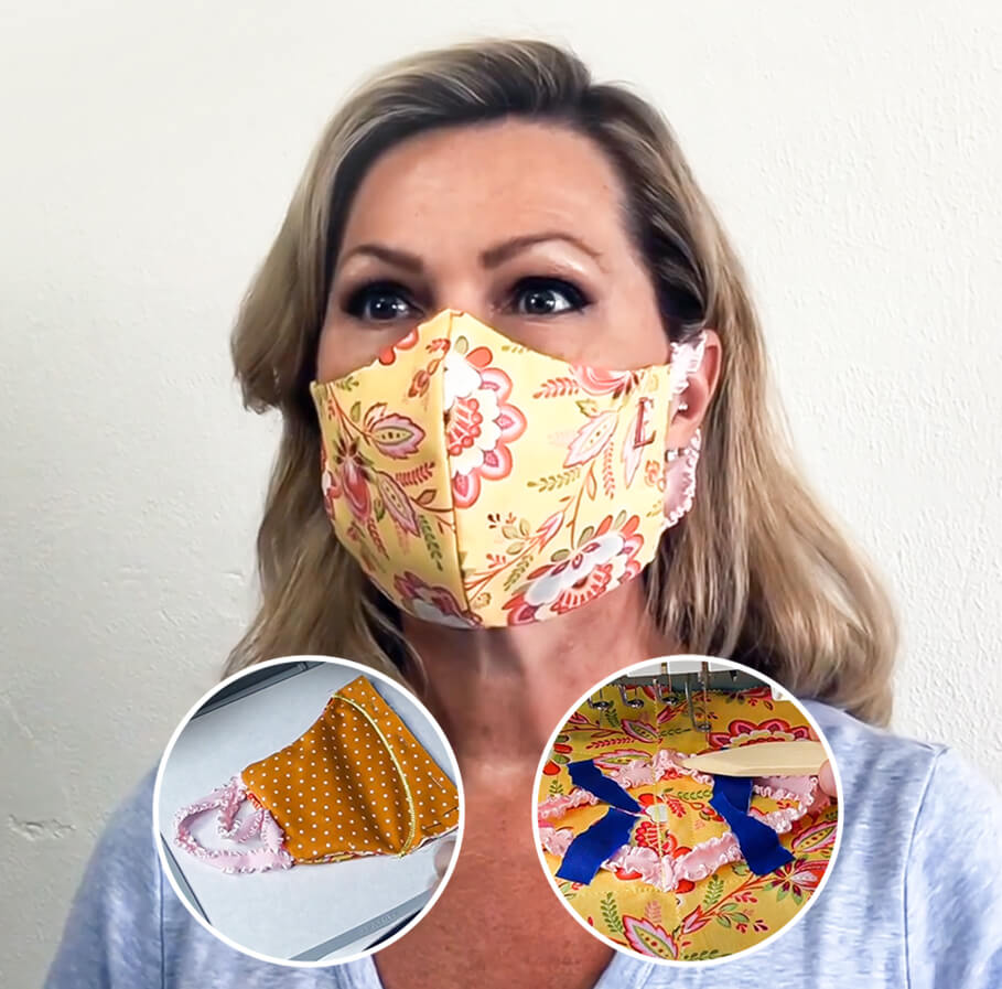 Free in the hoop embroidery face mask design