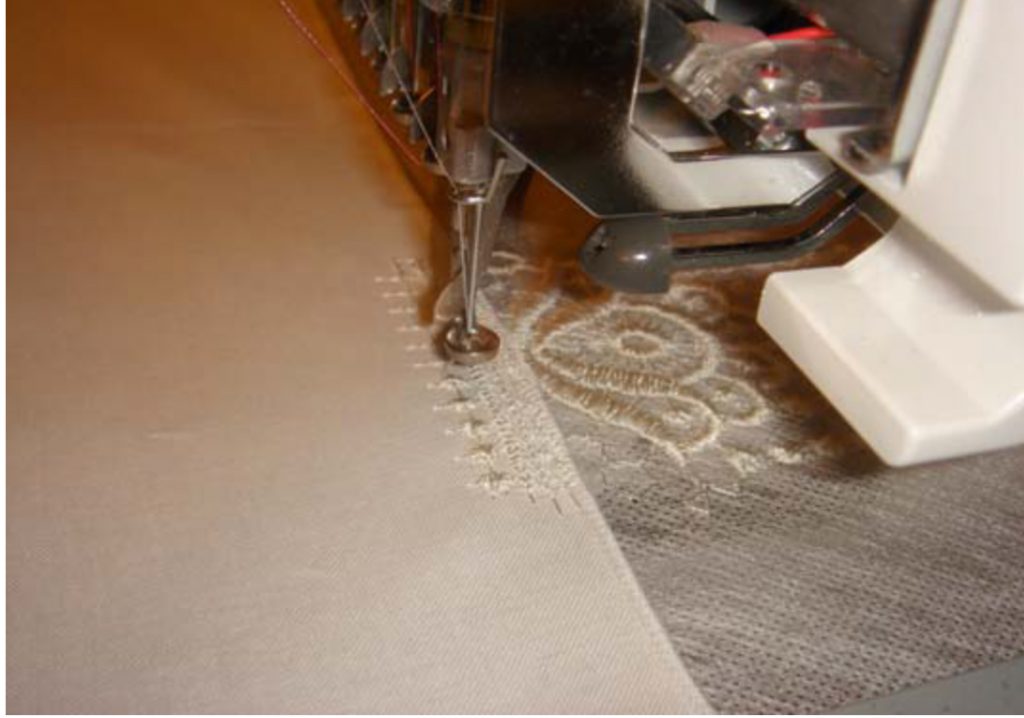 machine embroider continuous lace
