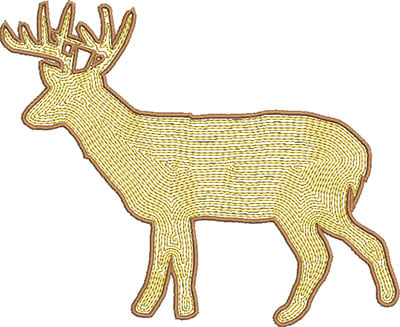 Embroidery Design: Deer 2 Satin Outline 6.02w X 4.92h