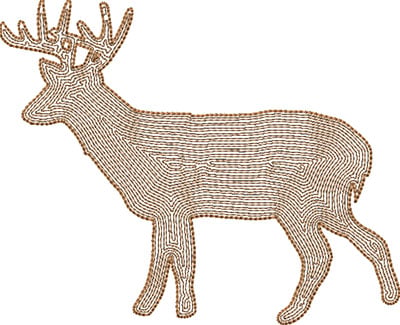 deer embroidery design