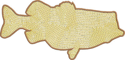 Embroidery Design: Fish Satin Outline 6.92w X 3.36h