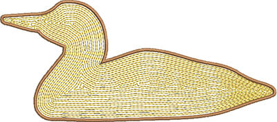 Embroidery Design: Loon Satin Outline 6.72w X 2.97h