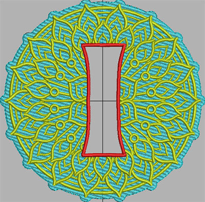 mandala terrycloth monogram embroidery design