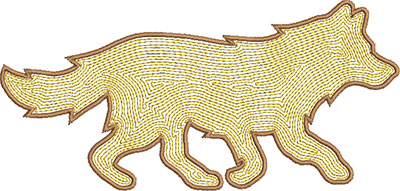 Embroidery Design: Wolf Satin Outline 6.85w X 3.27h