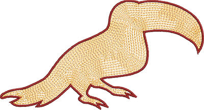 Embroidery Design: Toucan Satin Outline 6.90w X 3.71h