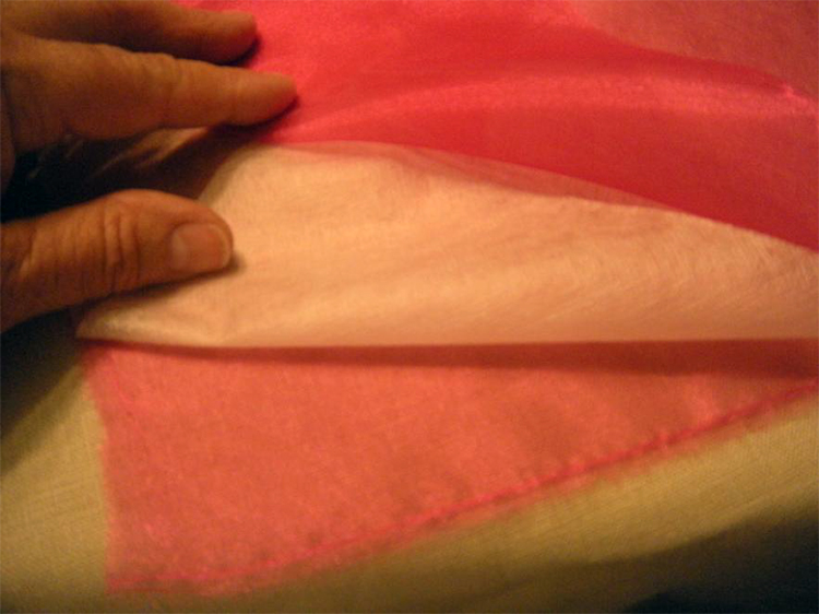 hooping organza