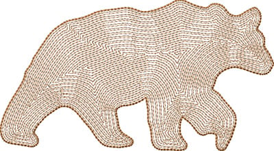 bear outline embroidery design