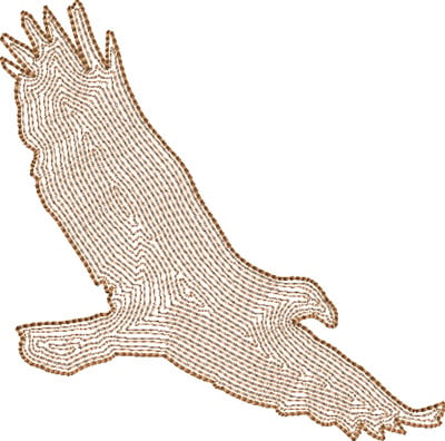 Embroidery Design: Bird in Flight Outline 4.81w X 4.77h