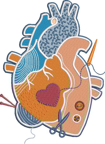Craftheart_L | Embroidery Legacy Craft heart embroidery design