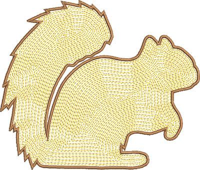 Embroidery Design: Squirrel Satin Outline 5.61w X 4.78h