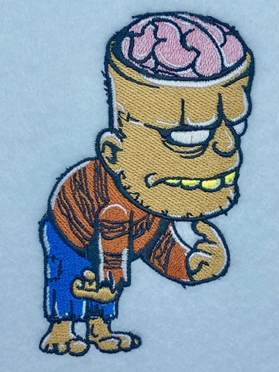 zombie | Embroidery Legacy zombie embroidery design