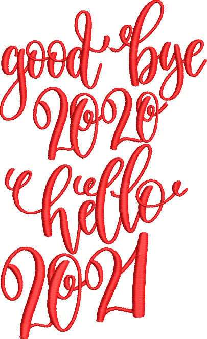 Good Bye 2020 Embroidery Design