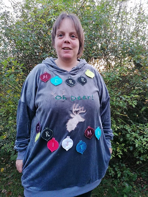EGuglysweater | Embroidery Legacy ugly sweater customer image