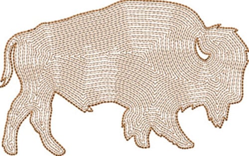 Embroidery Design: Bison 2 B