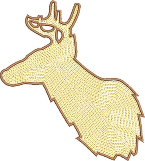 deer embroidery design