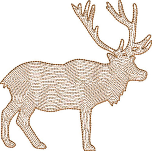 Embroidery Design: Deer 7 B