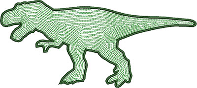 Embroidery Design: Dinosaur 3 Satin Outline