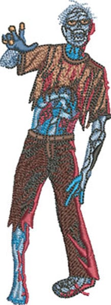 E-4834ZombieCreeping_L | Embroidery Legacy zombie creeping embroidery design