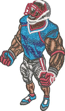 Embroidery Design: Football Victory Scream 3 sizes