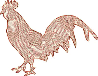 Embroidery Design: Rooster Outline