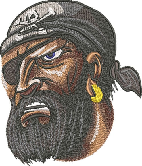 Embroidery Design: Raider Growl 3 sizes