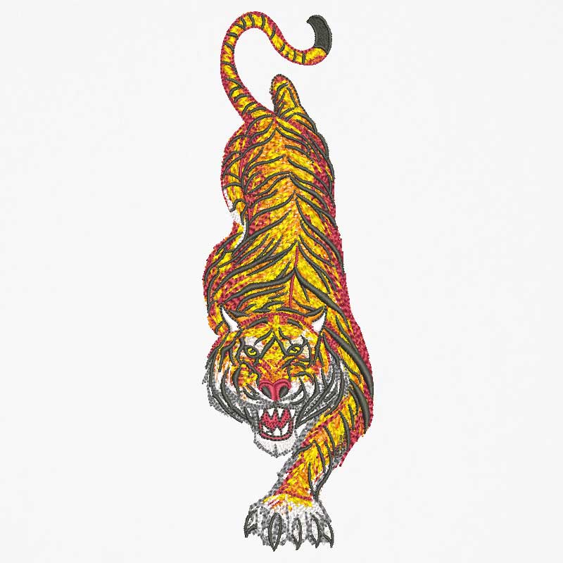 K-7906TigerRoamingAround | Embroidery Legacy Tiger roaming around embroidery design