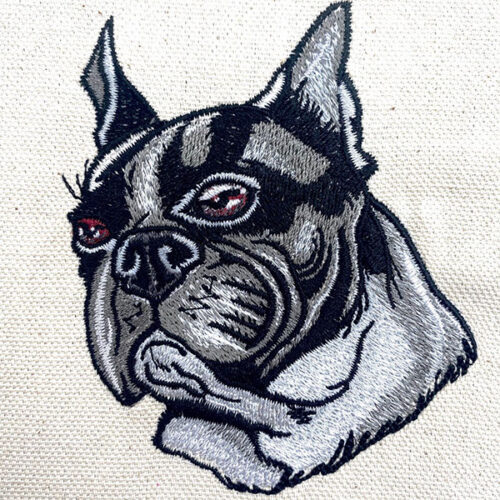 boston terrier sew out