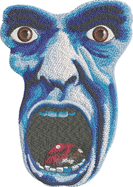 Embroidery Design: Space Face 3 sizes
