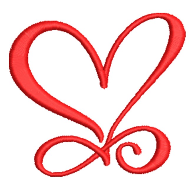 Artistic Hearts_30 | Embroidery Legacy Artistic Heart On Swirls