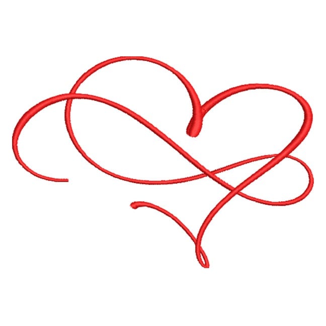 Artistic Hearts_35 | Embroidery Legacy Artistic Heart With Swirl