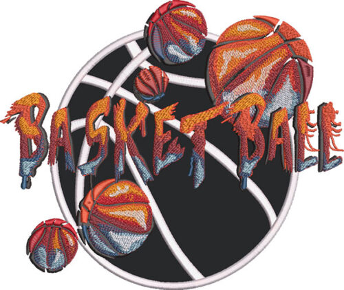 Stone type basket embroidery design