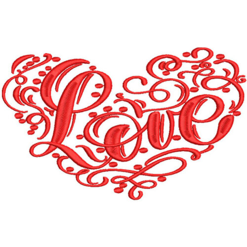 Embroidery Design: Valentines Love 1