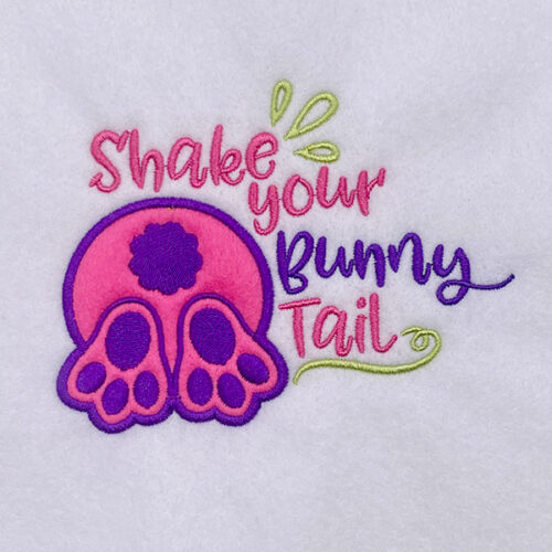 Embroidery Design: Applique Shake Your Bunny Tail