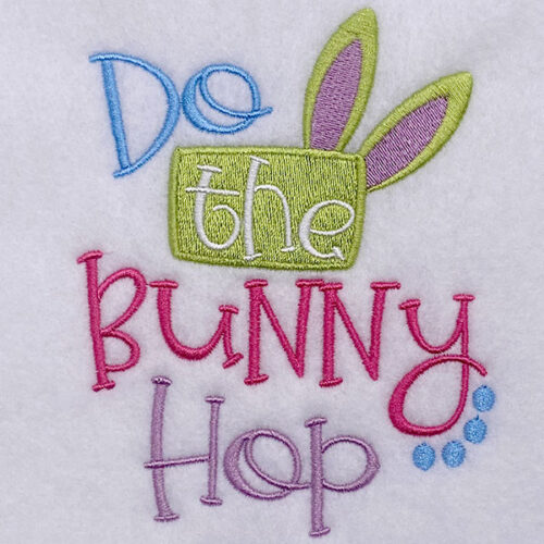 Embroidery Design: Do the Bunny Hop