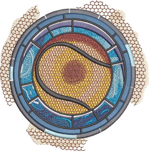 F-5731TennisMedalion_L | Embroidery Legacy tennis medallion embroidery design
