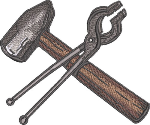 Embroidery Design: Blacksmith Tools 3 sizes