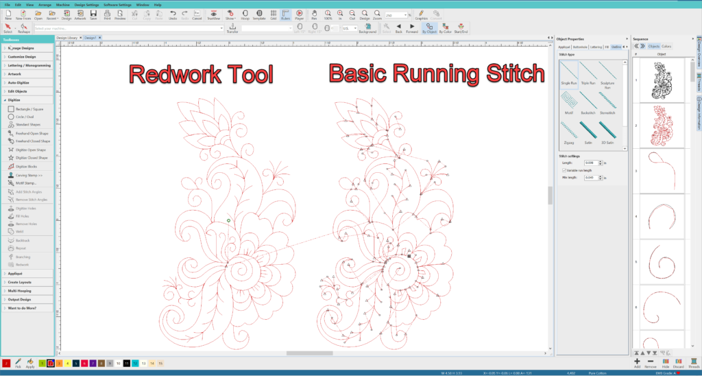 Redwork Tool in Hatch