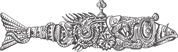 SteampunkFish_L | Embroidery Legacy steampunk fish embroidery design